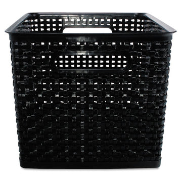 Advantus Weave Bins, 13.88 X 10.5 X 8.75, Black, 2-pack freeshipping - TVN Wholesale